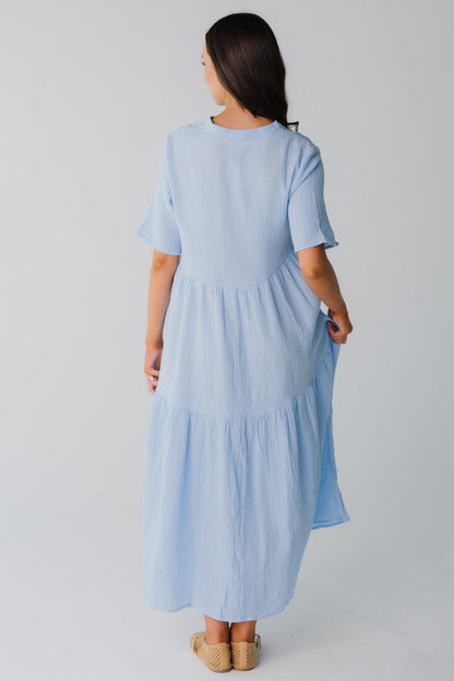 Brass & Roe Pondering Gauze Straight Sleeve Dress