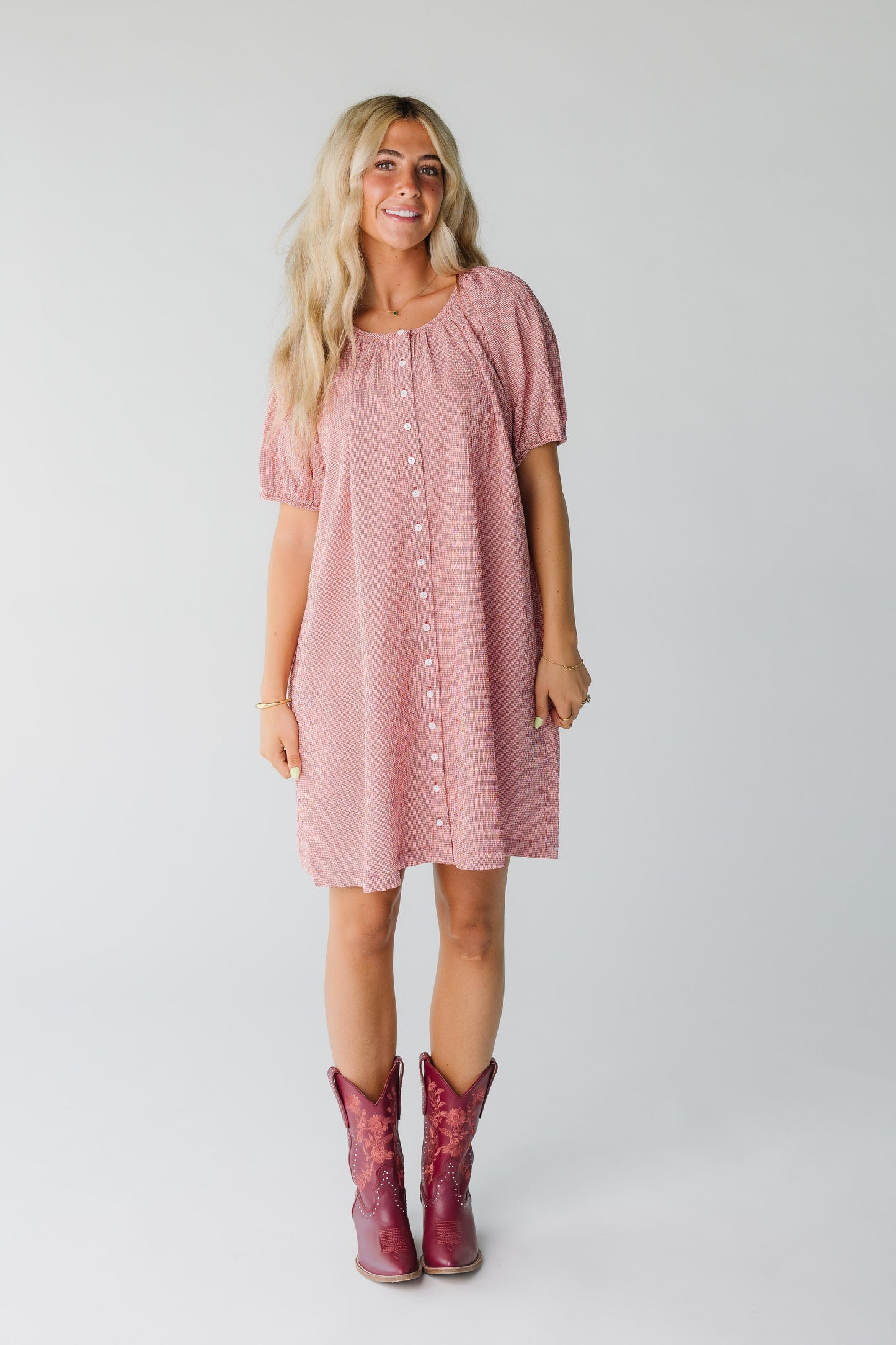 Brass & Roe Bree Textured Knee Dress