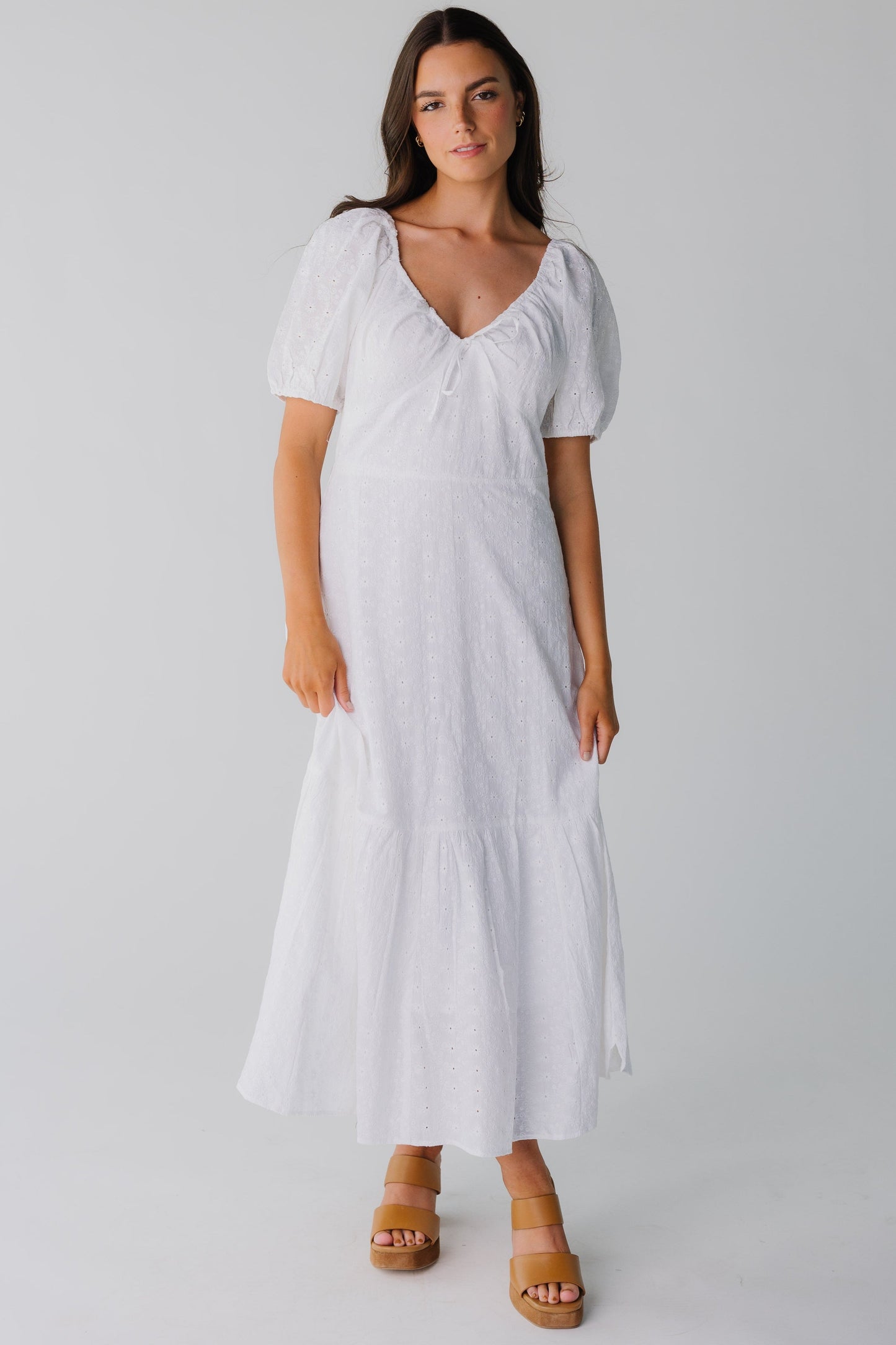 Citrus Alba Eyelet Midi Dress