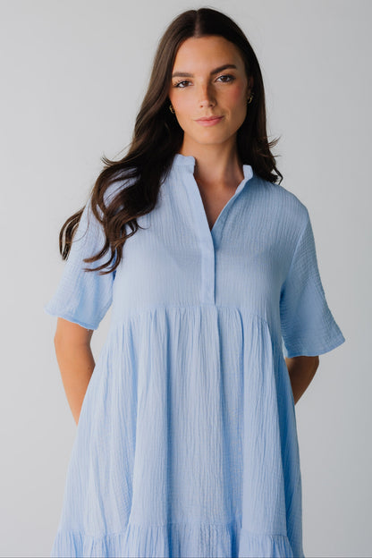 Brass & Roe Pondering Gauze Straight Sleeve Dress