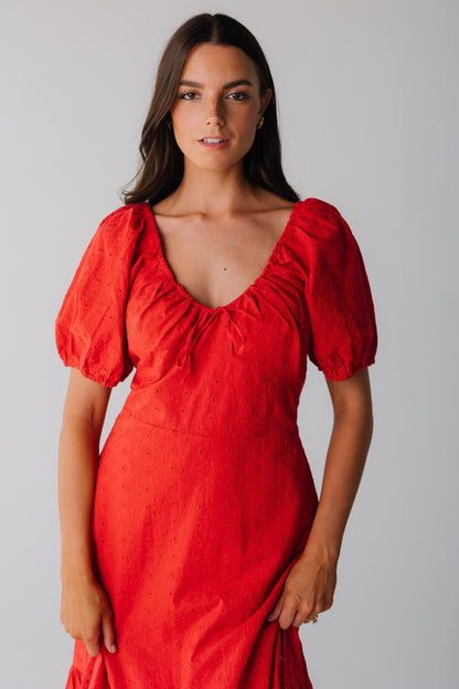 Citrus Alba Eyelet Midi Dress