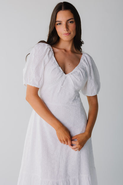 Citrus Alba Eyelet Midi Dress