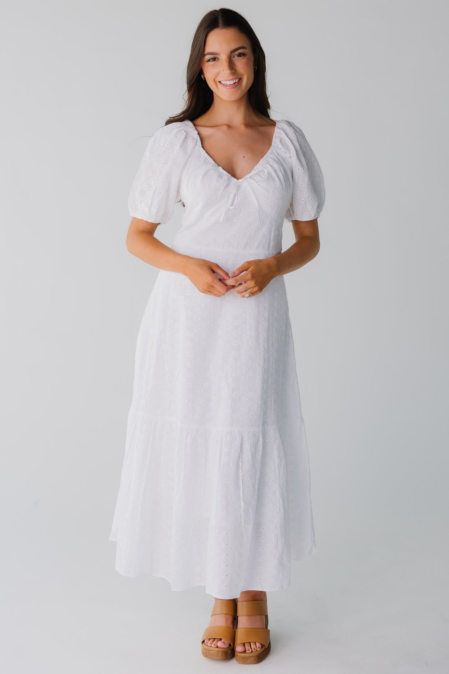 Citrus Alba Eyelet Midi Dress