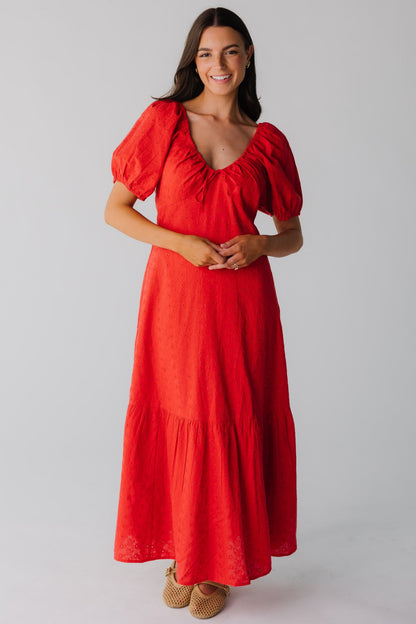 Citrus Alba Eyelet Midi Dress