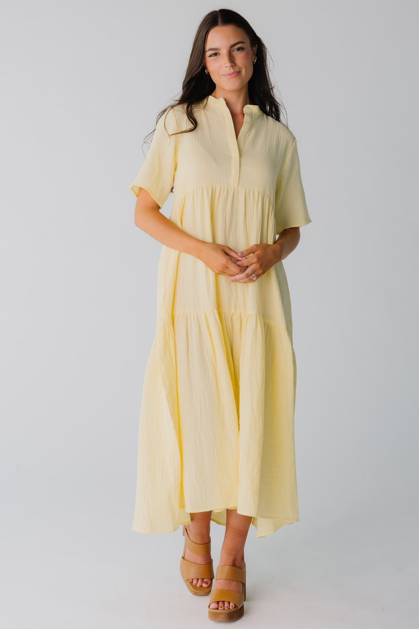 Brass & Roe Pondering Gauze Straight Sleeve Dress