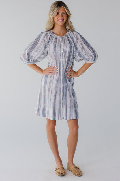 Citrus Seaside Button Down Knee Dress